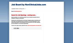 Jobs.nonclinicaljobs.com thumbnail