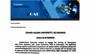 Jobs.qau.edu.pk thumbnail