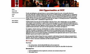 Jobs.sou.edu thumbnail