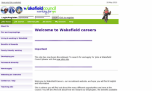 Jobs.wakefield.gov.uk thumbnail