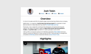 Josh-tobin.com thumbnail