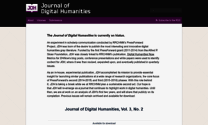 Journalofdigitalhumanities.org thumbnail