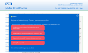 Jubileestreetpractice.nhs.uk thumbnail