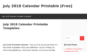 July2018calendar.com thumbnail