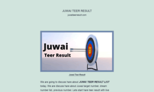 Juwaiteerresult.com thumbnail