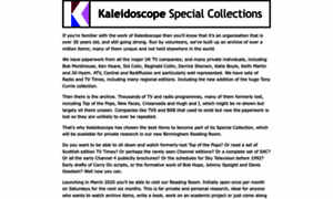 Kaleidoscopespecialcollections.co.uk thumbnail