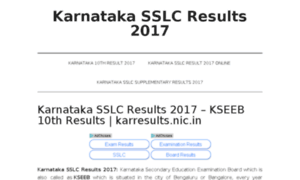 Karnatakasslcresults2017.in thumbnail