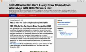 Kbcallindiasimcardluckydraw.blogspot.com thumbnail