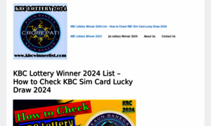 Kbcwinnerlist.com thumbnail