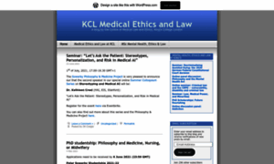 Kclmedicalethicsandlaw.wordpress.com thumbnail