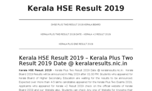 Keralahseresult2019.in thumbnail
