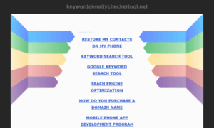 Keyworddensitycheckertool.net thumbnail