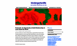 Kindergartenlife.wordpress.com thumbnail