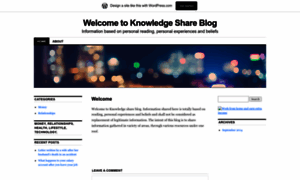 Knowledgesharesite.wordpress.com thumbnail