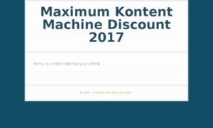 Kontentmachinediscount.org thumbnail