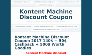 Kontentmachinediscountoffer.com thumbnail