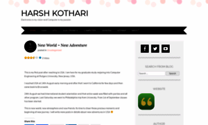 Kothariharsh.wordpress.com thumbnail