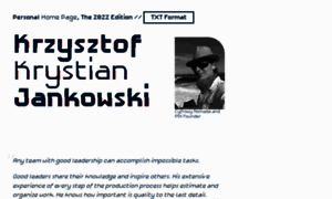 Krzysztofjankowski.com thumbnail