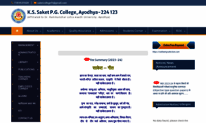 Kssaketpgcollege.ac.in thumbnail