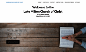 Lakemiltonchurchofchrist.org thumbnail