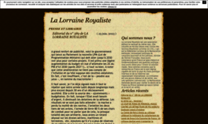 Lalorraineroyaliste.unblog.fr thumbnail