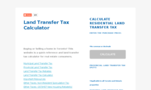 Landtransfertaxcalculator.ca thumbnail