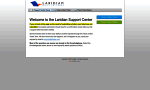 Laridian.supportsystem.com thumbnail