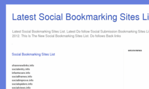 Latestsocialbookmarkingsiteslist.com thumbnail