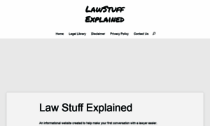 Lawstuffexplained.com thumbnail