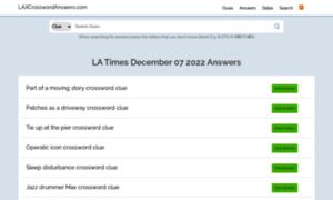 Laxcrosswordanswers.com thumbnail