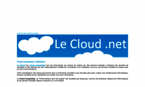 Le-cloud.net thumbnail