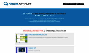 Le-rat-domestique.forum-actif.net thumbnail