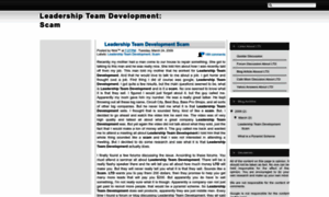 Leadershipteamdevelopmentscam.blogspot.com thumbnail