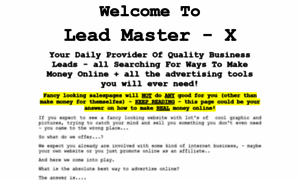 Leadmasterx.com thumbnail