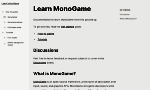 Learn-monogame.github.io thumbnail