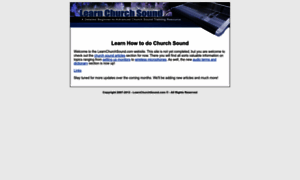 Learnchurchsound.com thumbnail