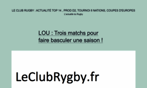 Leclubrugby.fr thumbnail