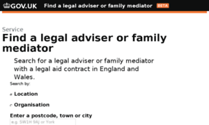 Legaladviserfinder.justice.gov.uk thumbnail