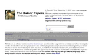 Legalstuff.kaiserpapers.org thumbnail