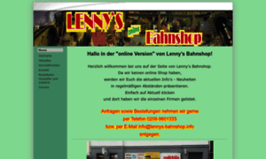 Lennys-bahnshop.info thumbnail