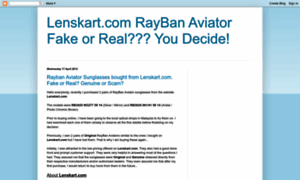 Lenskart-rayban-fake-or-real.blogspot.com thumbnail