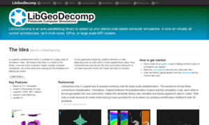 Libgeodecomp.org thumbnail