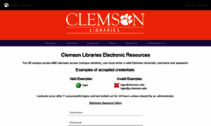 Libproxy.clemson.edu thumbnail