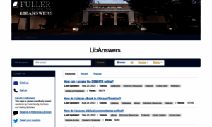 Libraryanswers.fuller.edu thumbnail