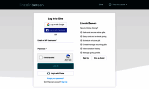 Lincolnberean.onlinegiving.cc thumbnail
