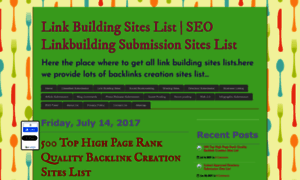 Linkbuildingsiteslists.blogspot.com thumbnail