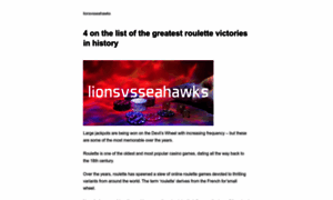 Lionsvsseahawks.co thumbnail