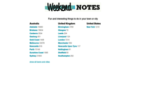 List.weekendnotes.com thumbnail