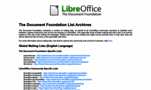 Listarchives.documentfoundation.org thumbnail
