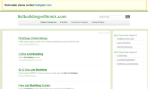 Listbuildingwithnick.com thumbnail